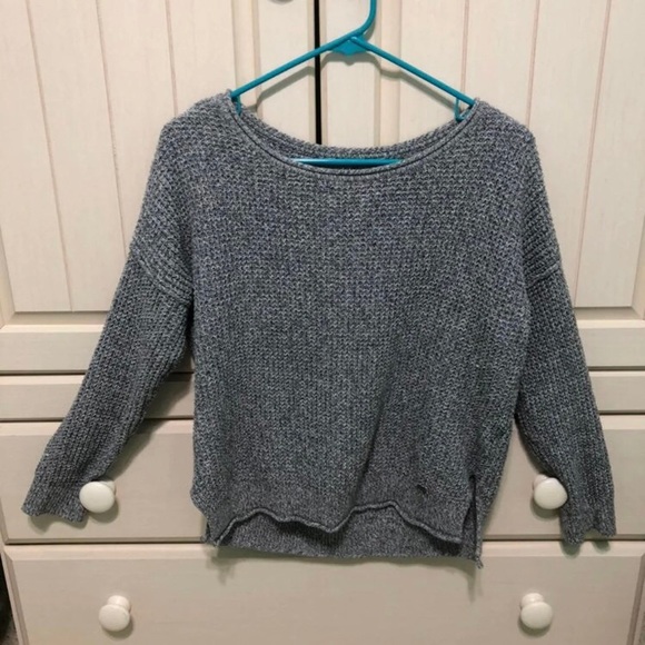 GREY HOLLISTER KNITTED SWEATER - Picture 1 of 11
